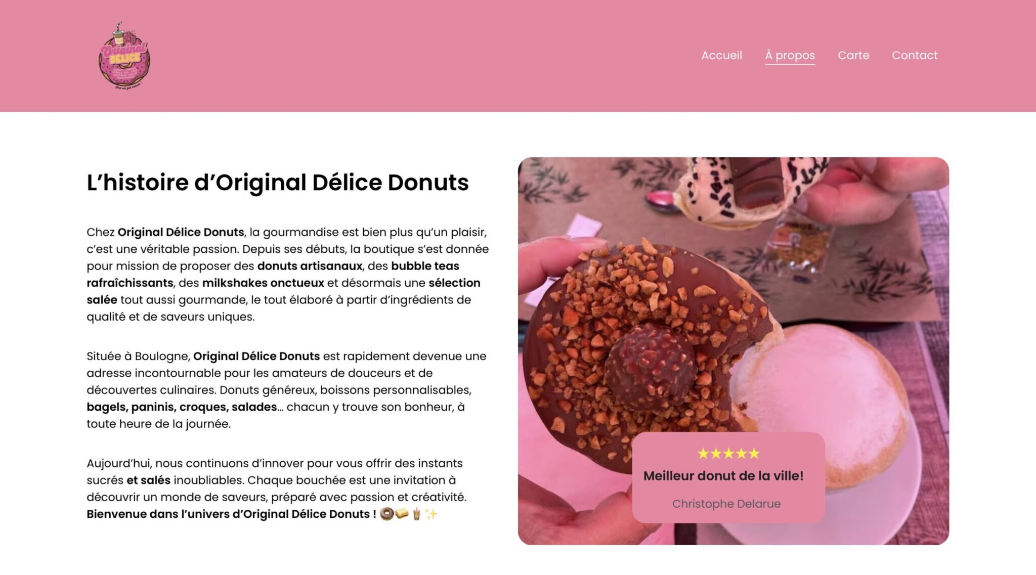 création de site vitrine pour entrepreneurs locaux